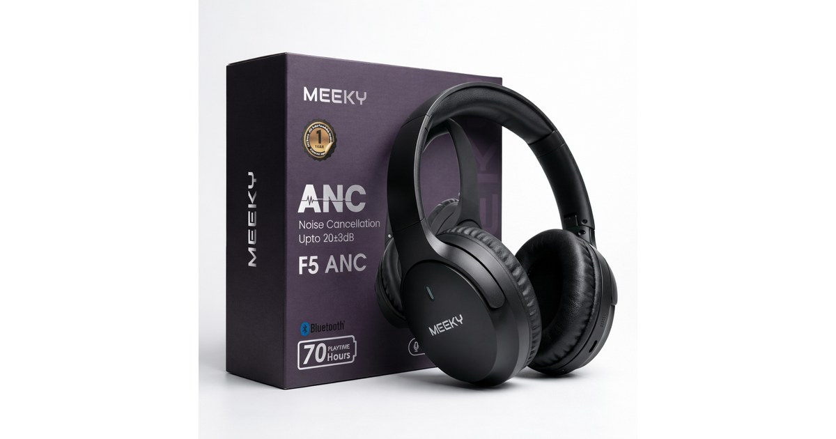 Meeky F5 ANC Pro — Headphone com Cancelamento de Ruído